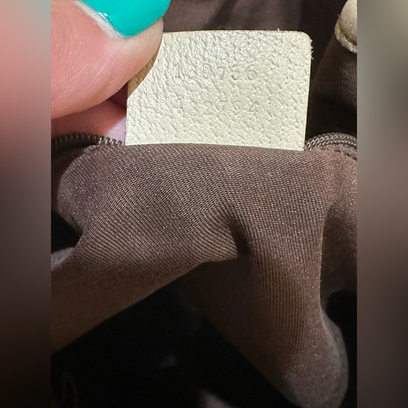 Authentic Gucci Abbey GG Brown Canvas White Leather Handbag - Picture 6 of 15